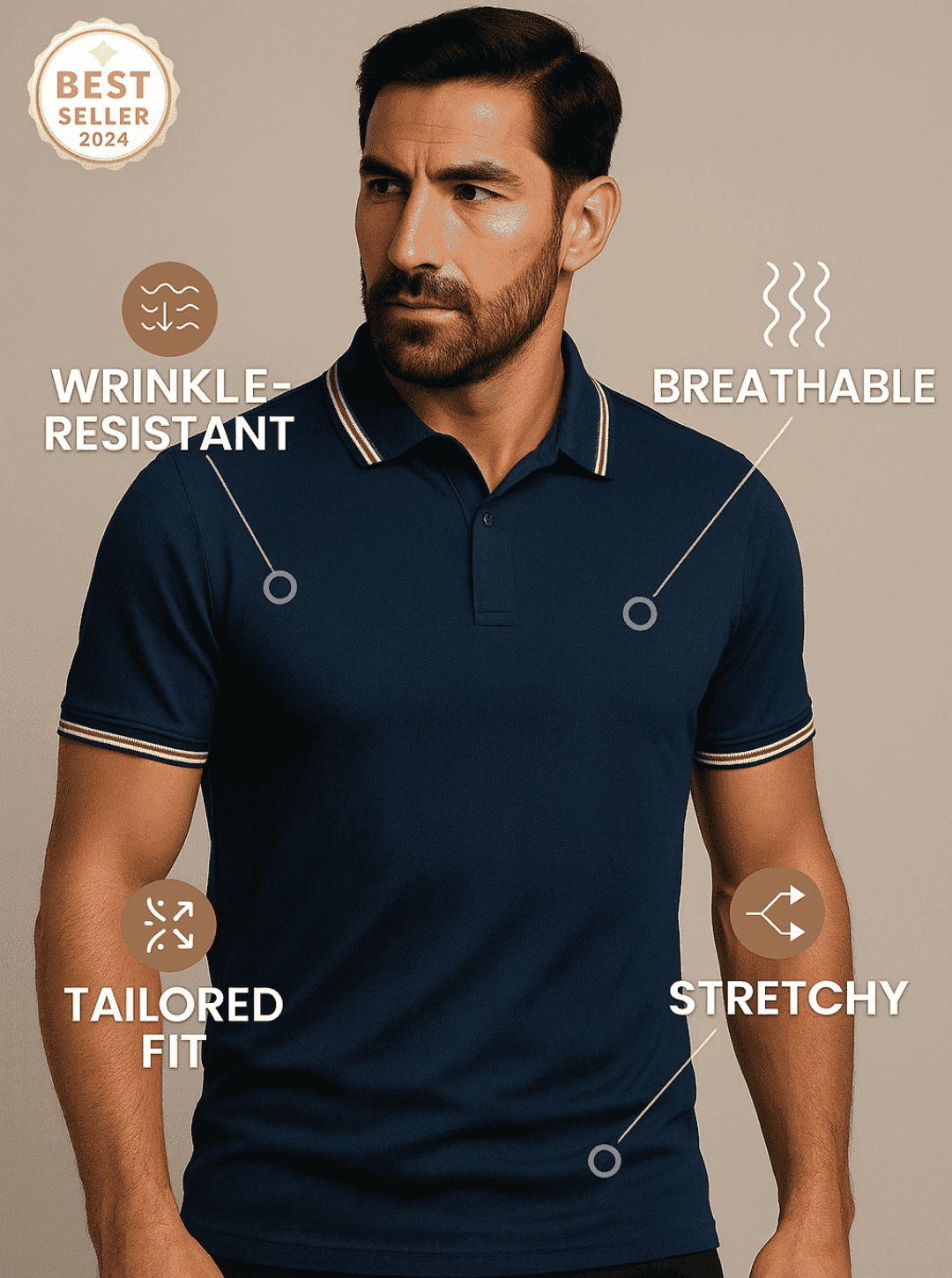 |Bundle 3| Men’s T-Shirt – Crease-Resistant, Odour-Control and Ultra-Comfortable!